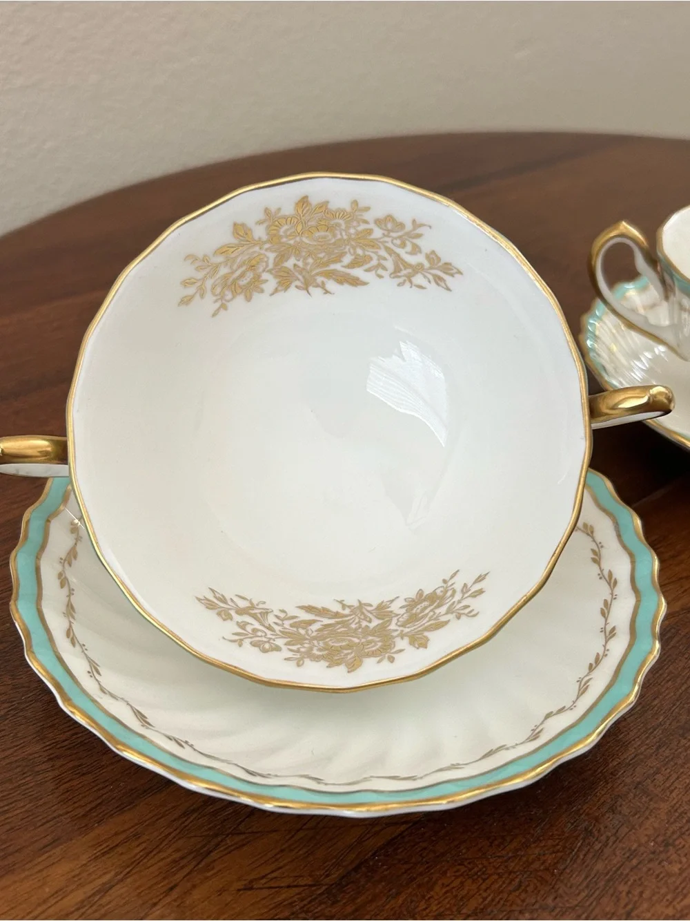 Vintage Royal Doulton Camrose H4903 Bouillon Cup & Saucer